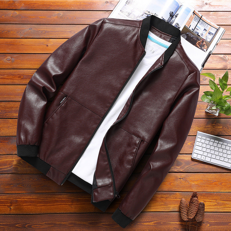Elegant synthetic leather jacket for men with a modern fit and practical pockets Lune London