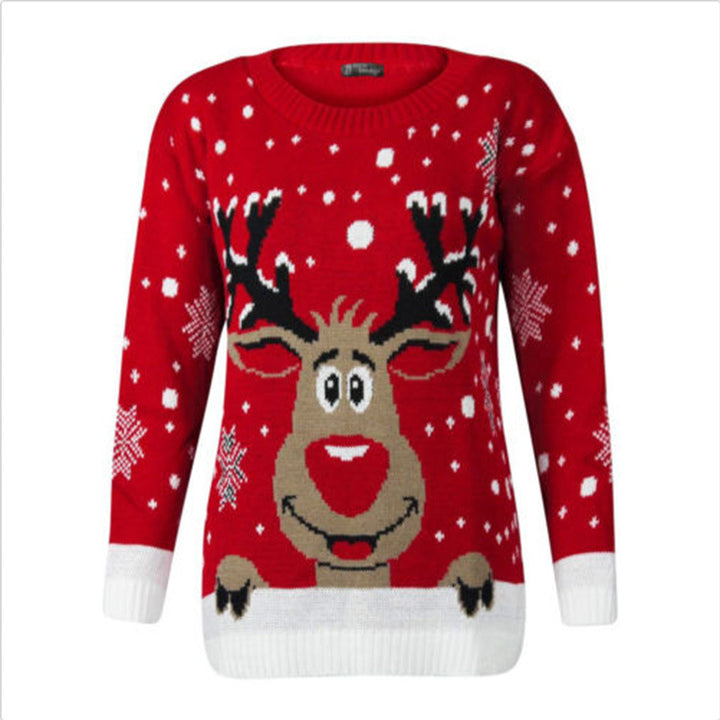 Knitted sweater for women with Saint Nicholas pattern Lune London