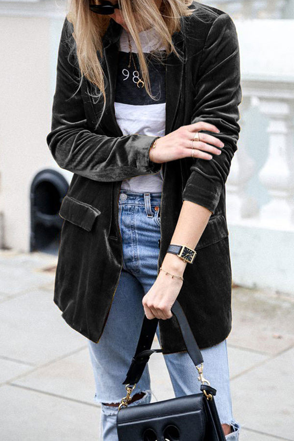 Lune London | Blazer Made Of Velvet In Street Style