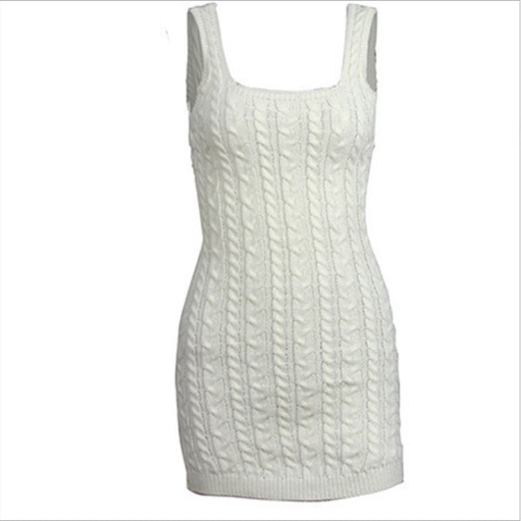 Knit dress for women in bohemian chic style