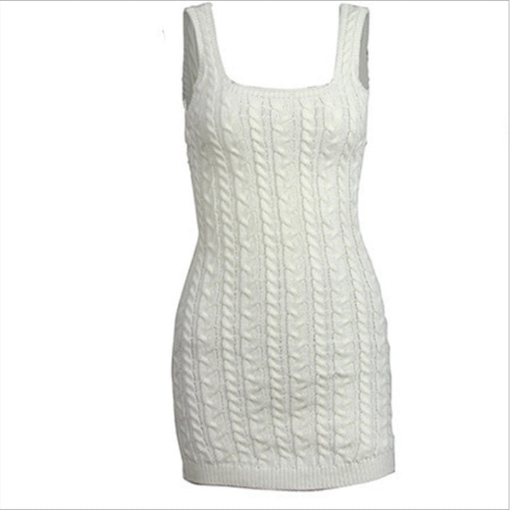 Knit dress for women in bohemian chic style