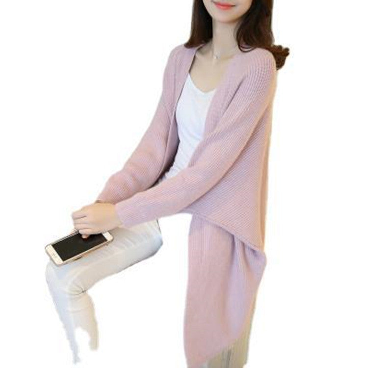 Cardigan long décontracté pour femmes avec ouverture à l'avant et motif de tricot fin Chic & Stil