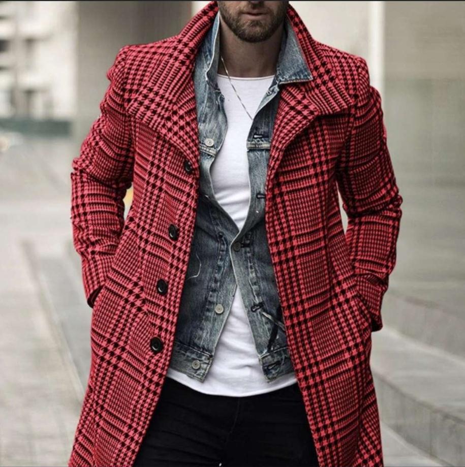 Elegant checked coat for men with a modern cut Lune London