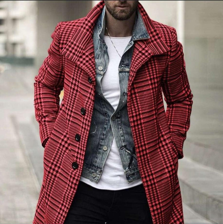 Elegant checked coat for men with a modern cut Lune London