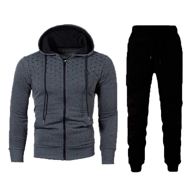 Men's Sports Hoodie and Training Pants Set with Breathable Inserts and Stylish Design Lune London