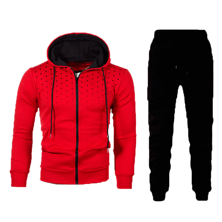 Men's Sports Hoodie and Training Pants Set with Breathable Inserts and Stylish Design Lune London