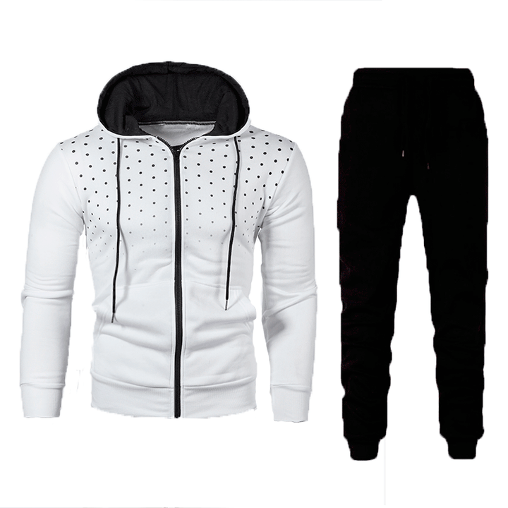 Men's Sports Hoodie and Training Pants Set with Breathable Inserts and Stylish Design Lune London