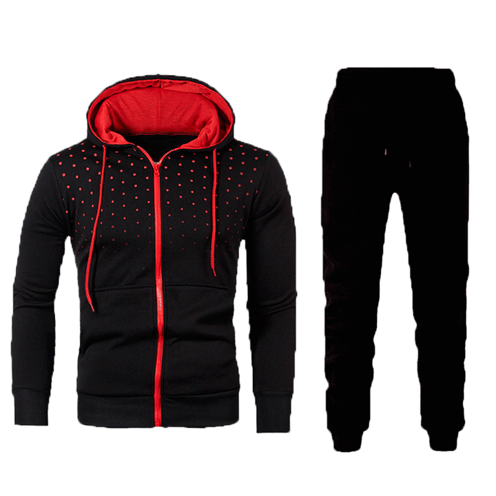 Men's Sports Hoodie and Training Pants Set with Breathable Inserts and Stylish Design Lune London