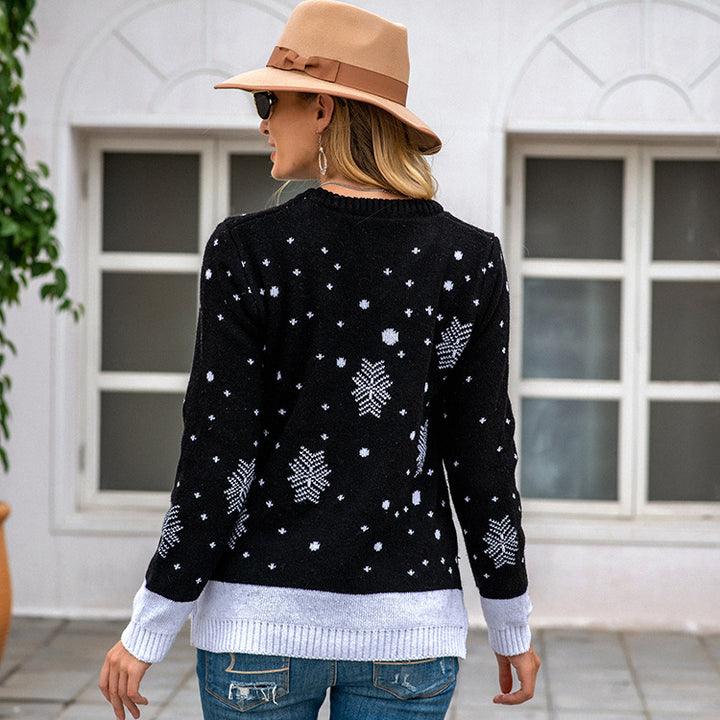 Knitted sweater for women with Saint Nicholas pattern Lune London
