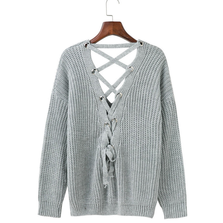 Knitted sleeveless sweater for women with a special lace design Lune London