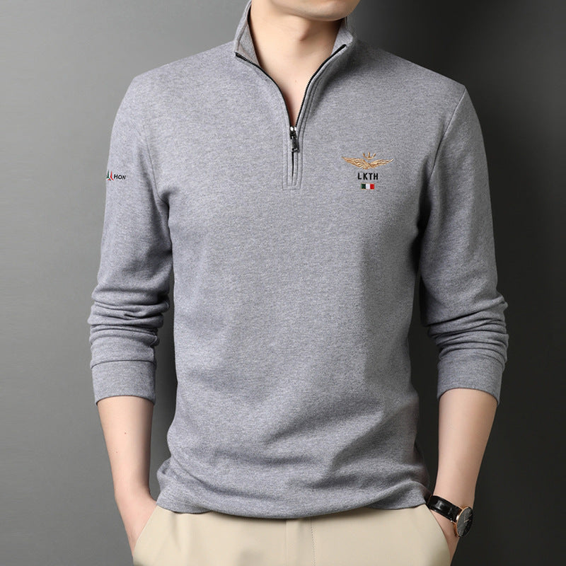 Elegant high-neck sweater for men with zipper Chic and Style