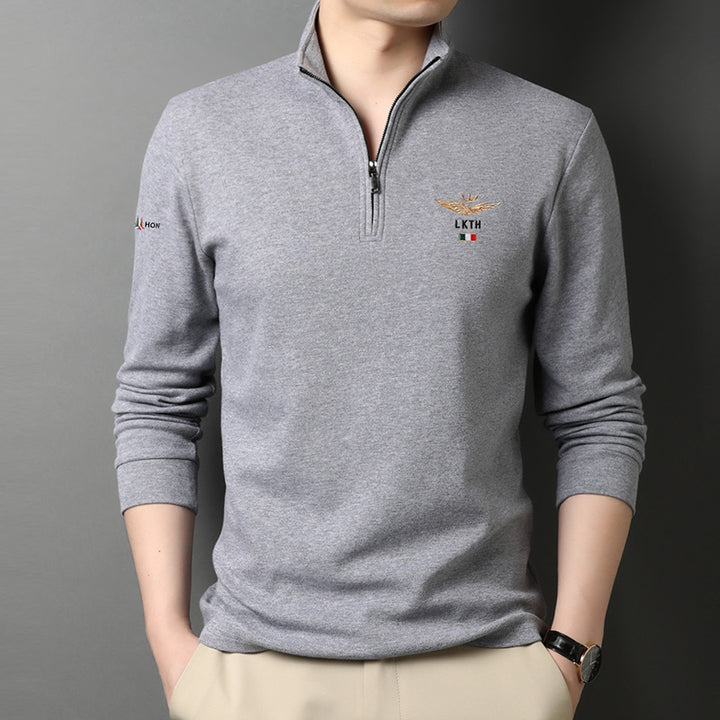 Elegant high-neck sweater for men with zipper Chic and Style