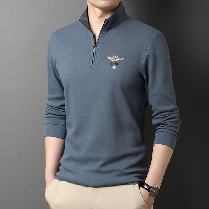 Elegant high-neck sweater for men with zipper Chic and Style