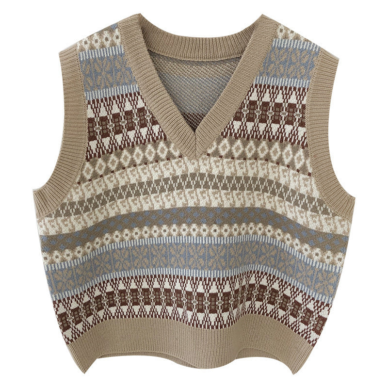 Women's knitted sweater with modern Fair Isle pattern Lune London