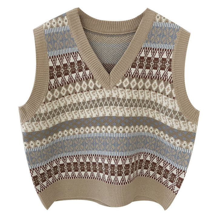 Women's knitted sweater with modern Fair Isle pattern Lune London