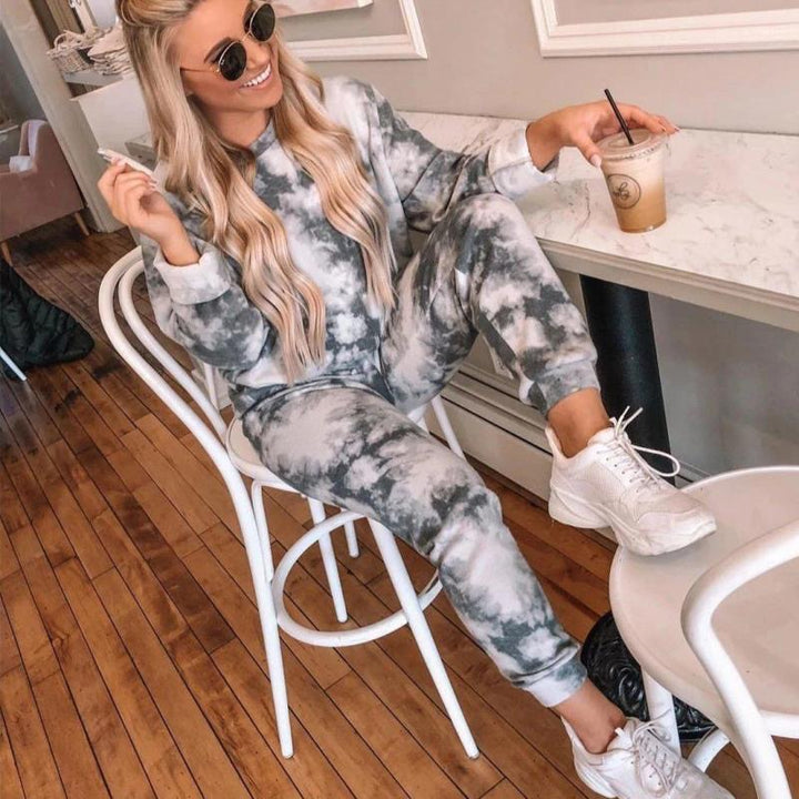 Women Comfortable Fleece Lounge Set with Elastic Waist Lune London