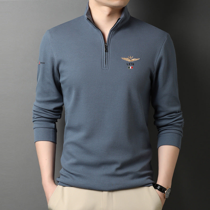 Elegant high-neck sweater for men with zipper Chic and Style