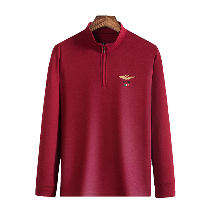 Elegant high-neck sweater for men with zipper Chic and Style