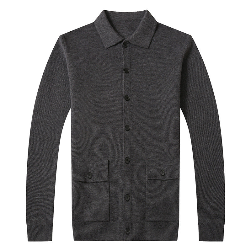 Elegant knitted jacket for men with modern buttons and practical pockets Lune London