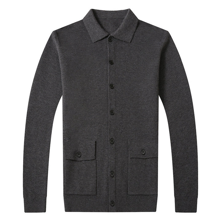 Elegant knitted jacket for men with modern buttons and practical pockets Lune London
