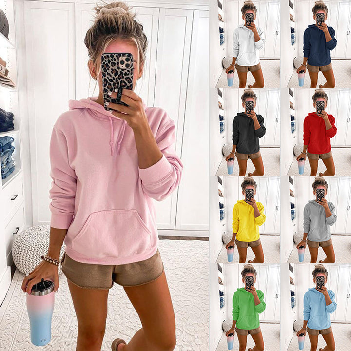 Hoodie de loisirs pour femmes avec une poche kangourou pratique et un tissu doux Chic & Stil