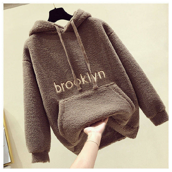 Ladies Cozy Fleece Hoodie with Kangaroo Pocket Chic & Stil