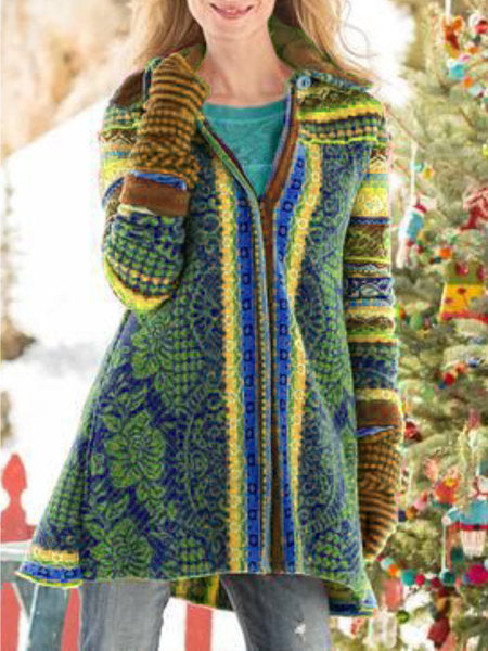 Women's Casual Coat with Elaborate Pattern and Tailored Fit Lune London