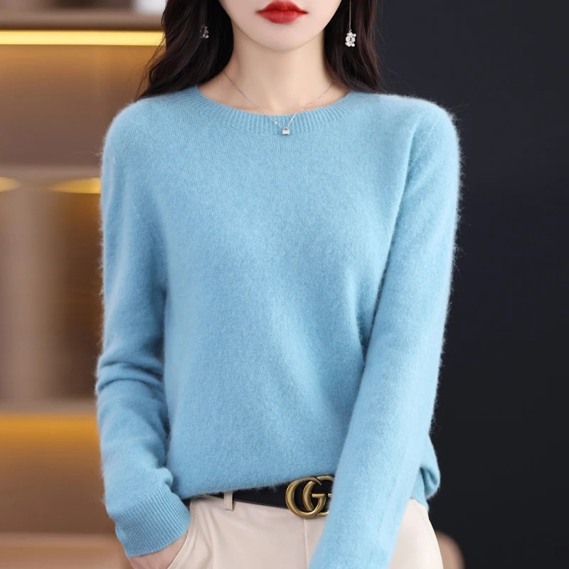 Lune London | Women's Sweater - Cashmere Round Neck Soft Luxury Warm Sweater
