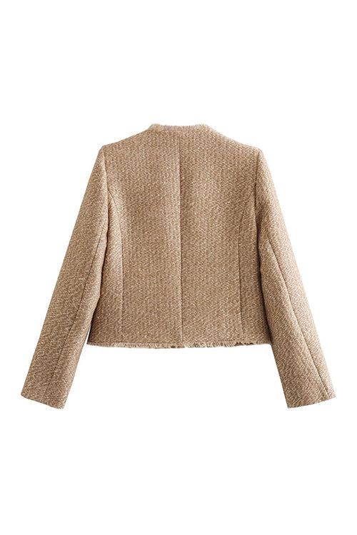 Lune London | Up Frayed Hem Short Tweed Jacket