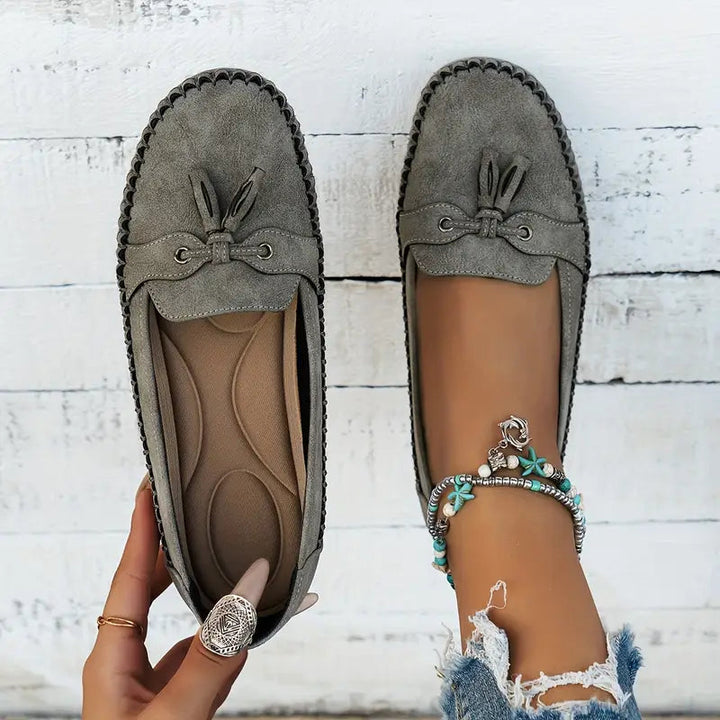 Lune London | Classic Suede Loafers with Tassel Detail for Women