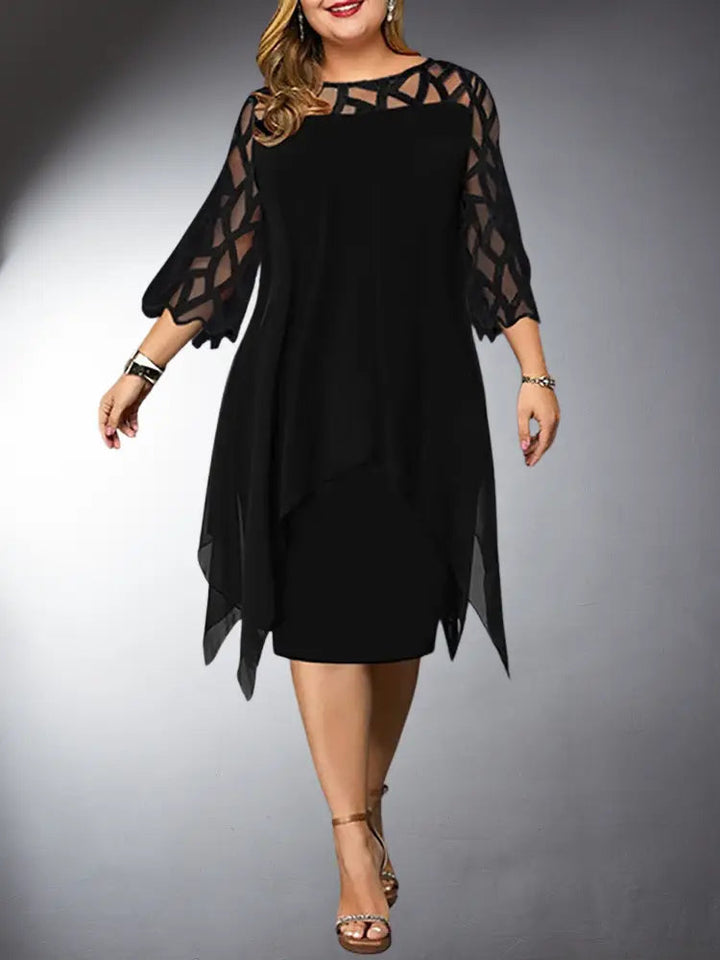 Lune London | Elegant Plus Size Lace Midi Dress