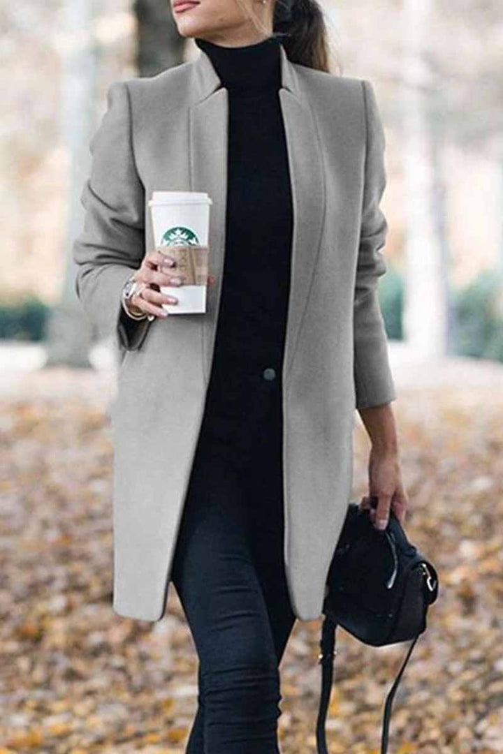 Lune London | Elegant coat with stand-up collar