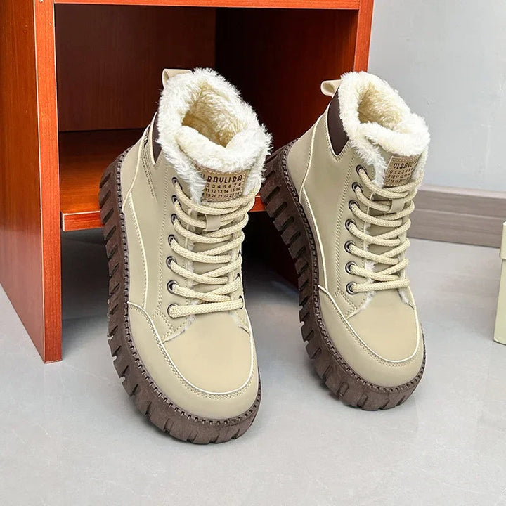 Lune London | Women's High Top Thick Sole Plus Fleece Martin Boots