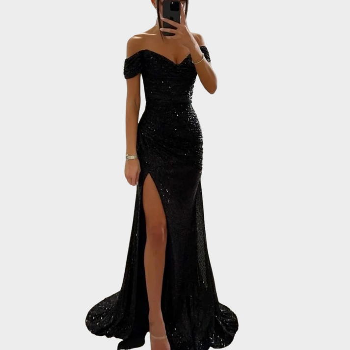 Chic Und Stil | Women's Long Elegant Evening Dress with Slit for Women