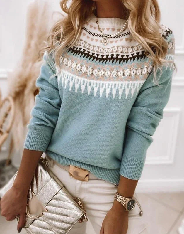 Lune London | Knit sweater - Fair Isle pattern - Round neck - soft and warm
