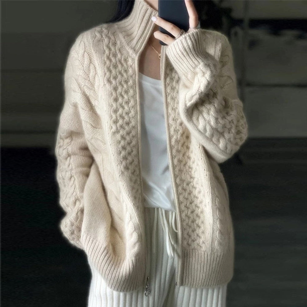 Lune London | Sweater Jacket with High Neckline