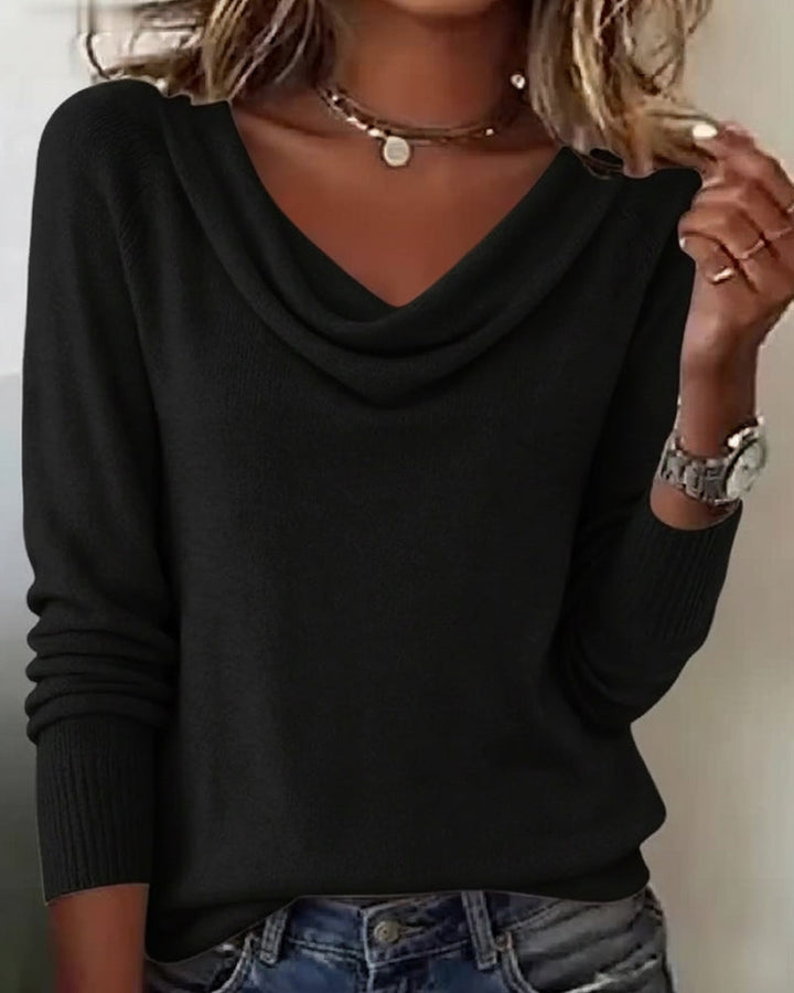 Lune London | Long-sleeved sweater with plush collar