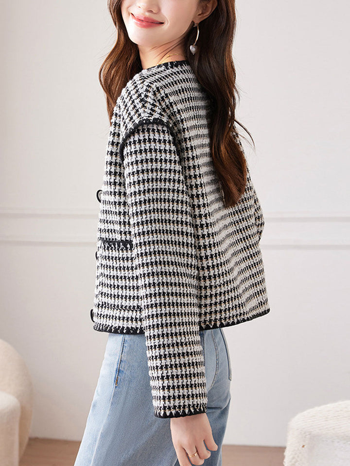 Lune London | Classic Round Neck Tweed Jacket