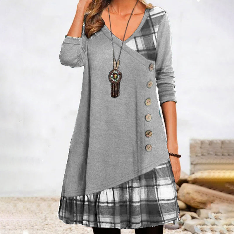 Lune London | Long-Sleeved Checked Dress
