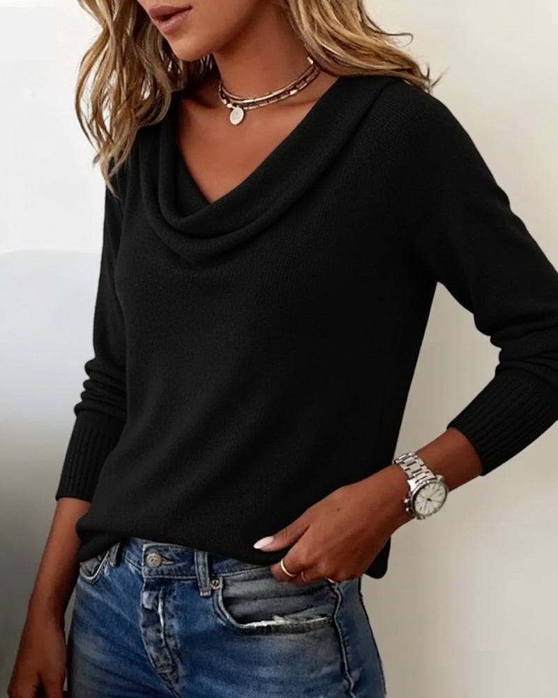 Lune London | Long-sleeved sweater with plush collar