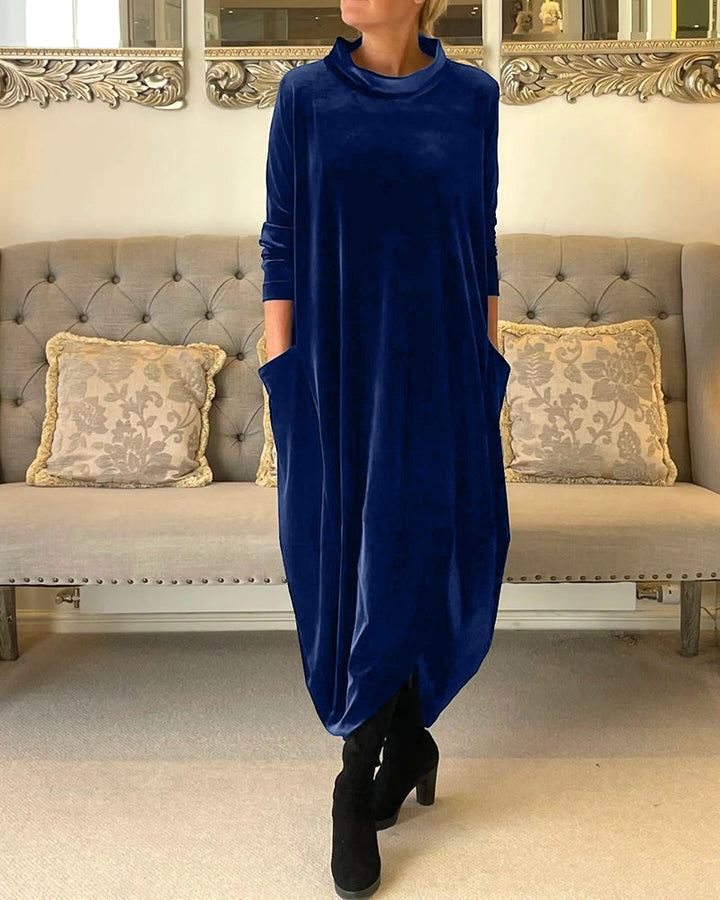Women’s Elegant Velvet Dress with Pockets for Everyday & Events | Lune London
