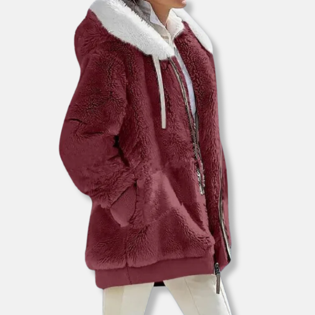 Lune London | Fleece Oversized Fleece Jacket - Hooded Zip Jacket