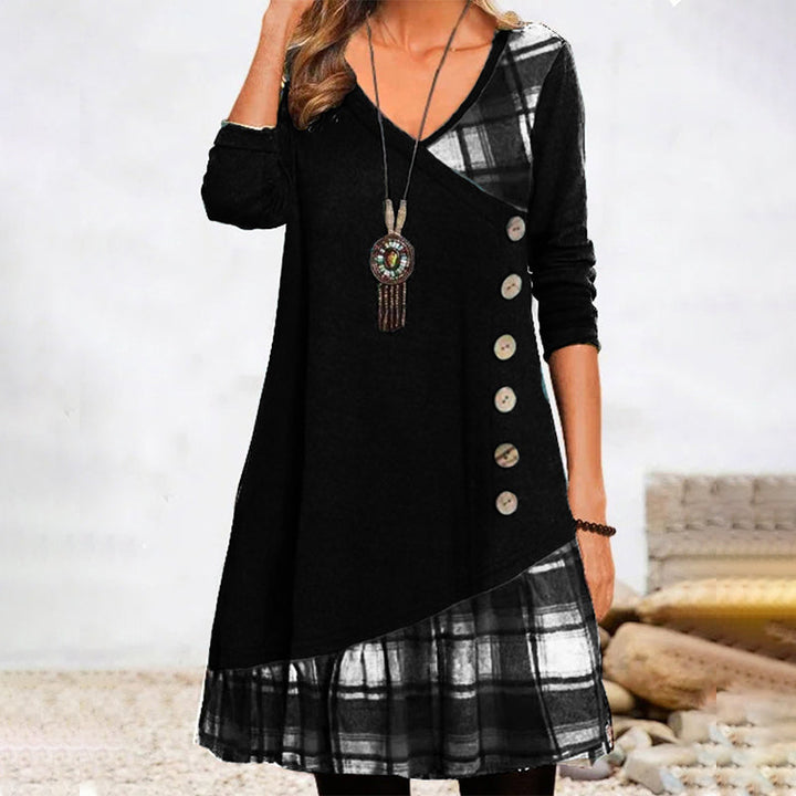 Lune London | Long-Sleeved Checked Dress
