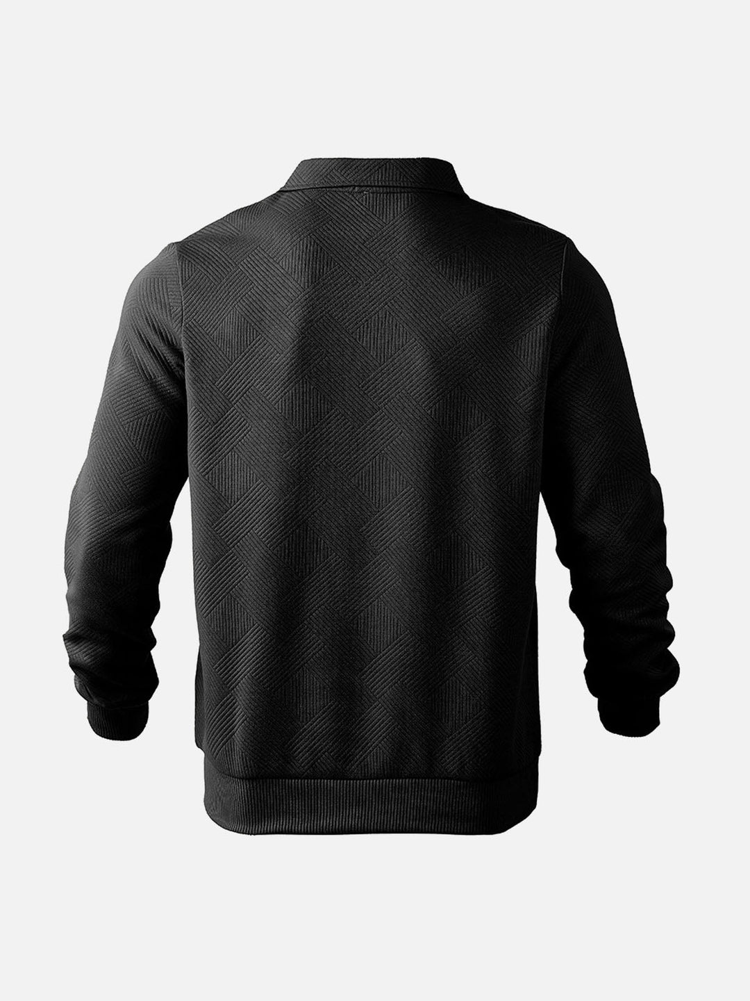 Lune London | Half zip sweater with textured pattern - Smart-casual style for everyday and office