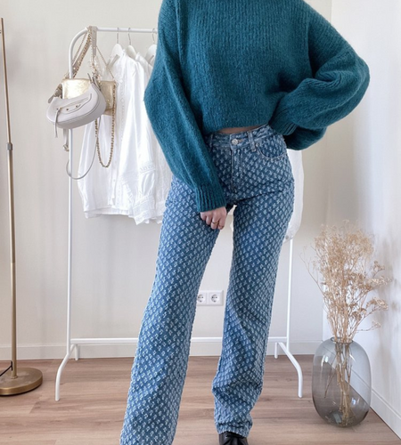 Lune London | Stylish Jeans with Diamond Pattern
