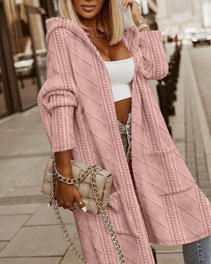 Lune London | Long textured hooded cape