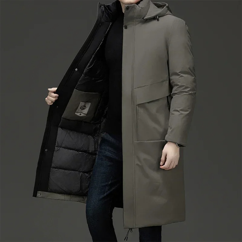 Lune London | Men's Longline Parka with Hood and Insulated Lining