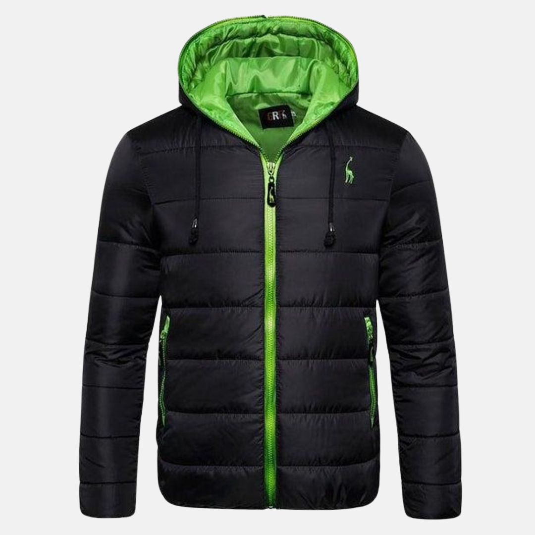 Lune London | Down jacket - regular fit - hood with drawstring - water-repellent - zipper closure