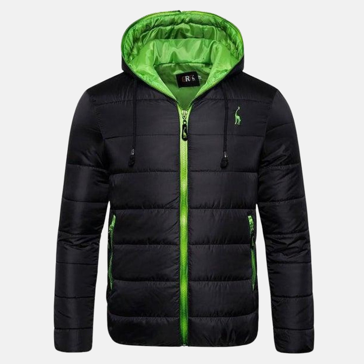 Lune London | Down jacket - regular fit - hood with drawstring - water-repellent - zipper closure