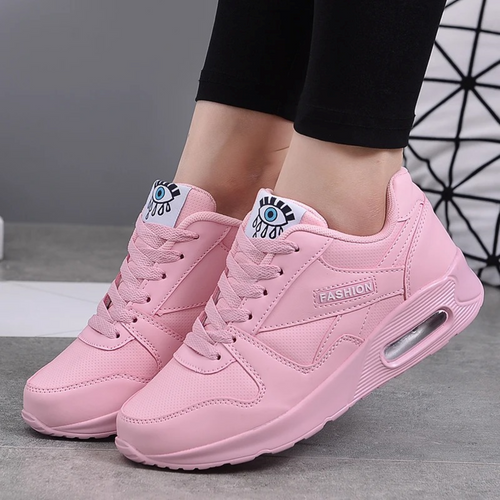Lune London | Pu Orthopedic Women's Sneakers with Black Eye Print
